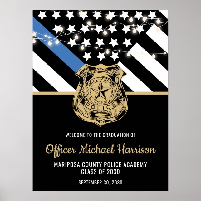 Law Enforcement Officer Police Graduation Welcome Poster (Framsidan)