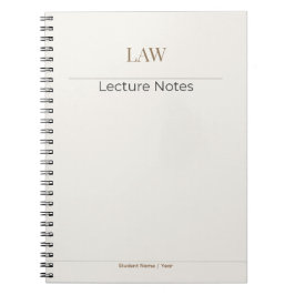 Law Notebook – Minimal Academic Edition Anteckningsbok
