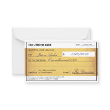 Law of Attraction Guld Manifestation Blank Check