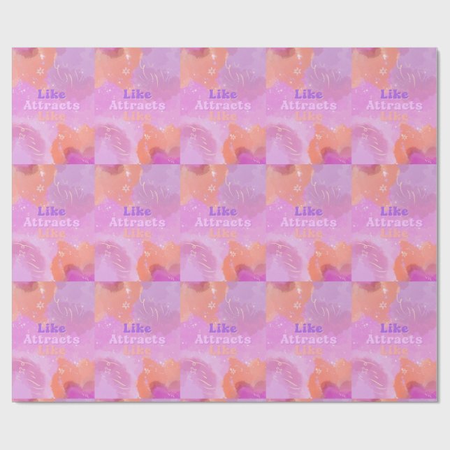 Law of Attraction Motivational Inspirational Pink Presentpapper (Platt)