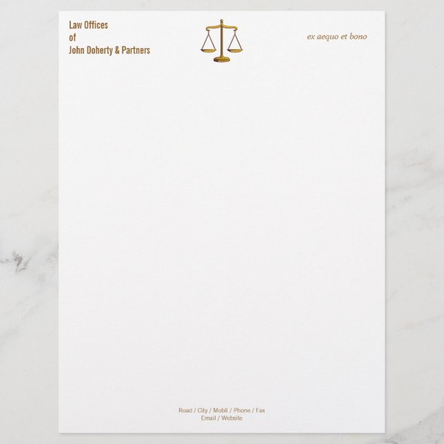 LAW OFFICE Letterhead Brevhuvud (Framsida)