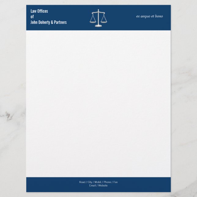 LAW OFFICE Letterhead Brevhuvud (Framsida)