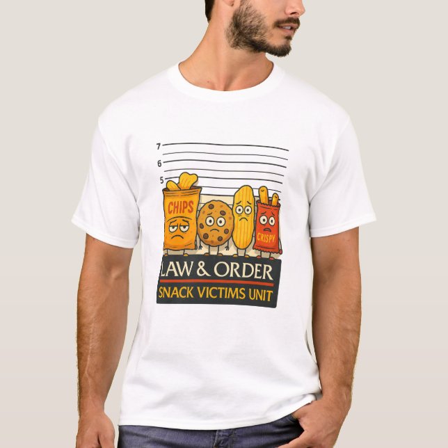 Law & Order Snack Victims Unit Shirt T (Framsida)