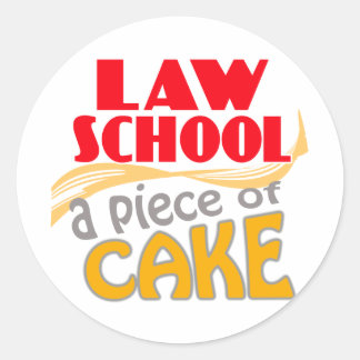 Law School - Biet of Cake Runt Klistermärke