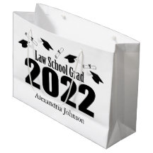 Law School Grad 2022 Studenten Gift Bag (svart)