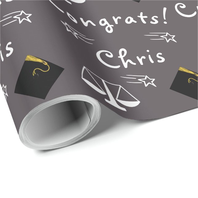 Law School Grad Gift Presentpapper (Rullad Hörn)