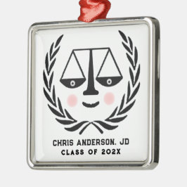Law School Grad Keepsaké Gift Julgransprydnad Metall