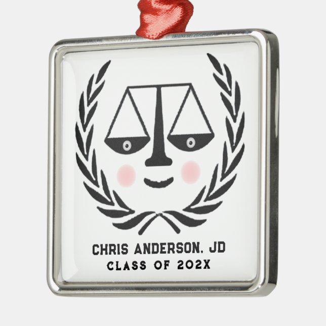 Law School Grad Keepsaké Gift Julgransprydnad Metall (Vänster)