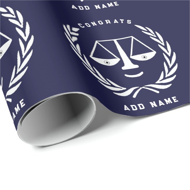 Law School Grad Lawyer Gratulerar Presentpapper (Rullad Hörn)