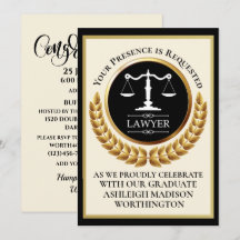 Law School Graduation Invitation