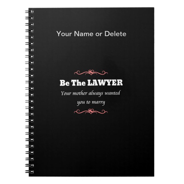Law School Lawyer Female Student - Studenten Anteckningsbok (Framsidan)
