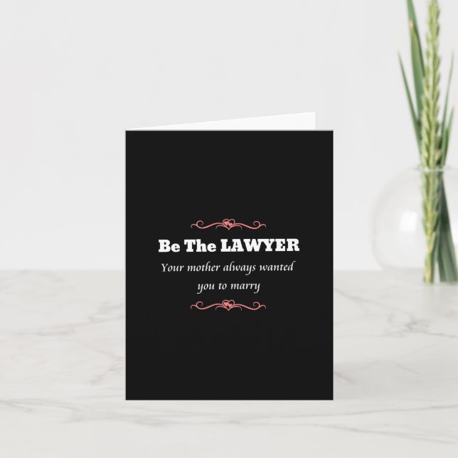 Law School Lawyer Female Student - Studenten Kort (Framsida)
