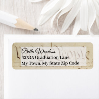 Law School Lawyer Paralegal Graduate Constitution Returadress Etikett