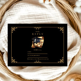 Law School Lawyer Studenten Modern Black Guld OSA Kort