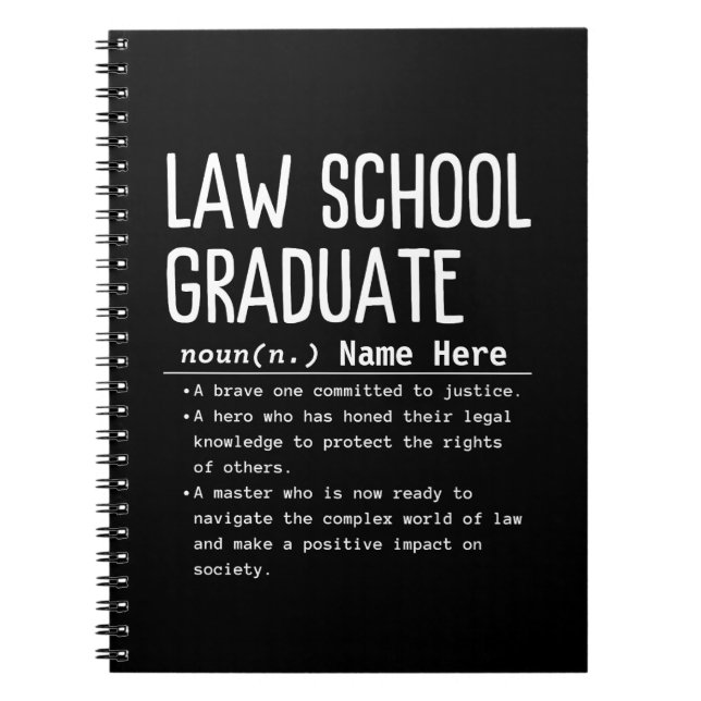 Law School student Anteckningsbok (Framsidan)