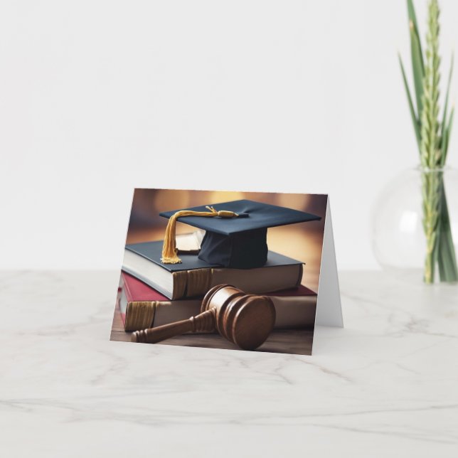 Law School Studenten Card-Cap & Gavel Kort (Framsida)