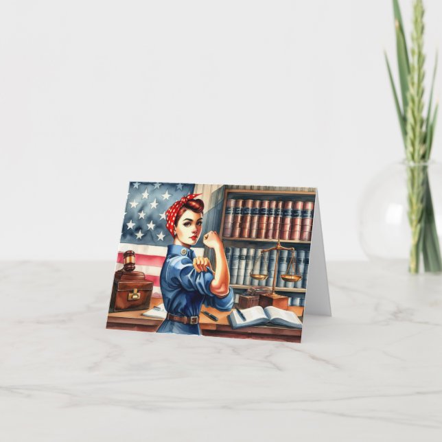 Law School Studenten Card-Rosie Riveter Kort (Framsida)