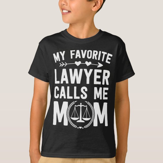 Law School Studenten Favorite Lawyer Mamma Mor T Shirt (Framsida)