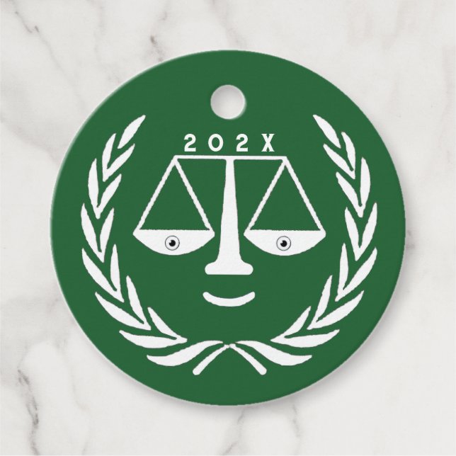 Law School Studenten Gåvor Etiketter (Framsida)