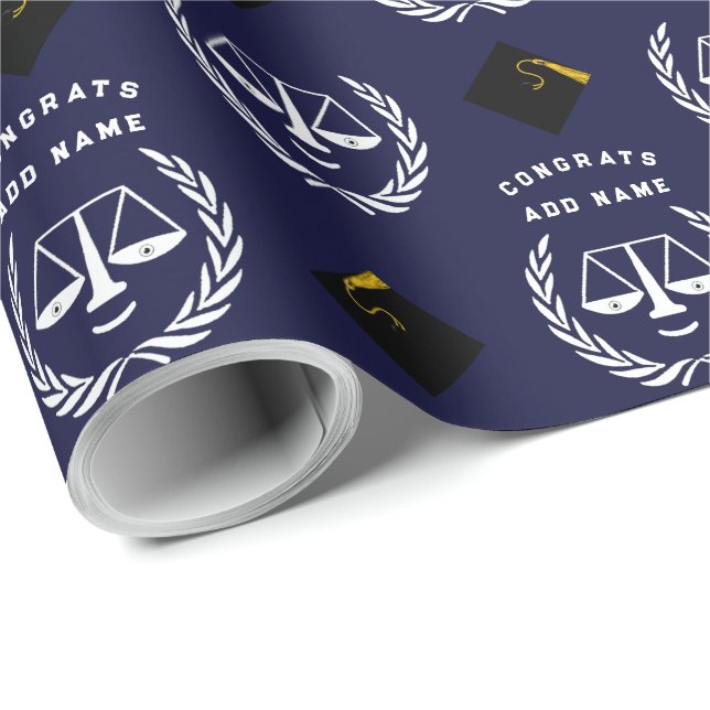 Law School Studenten Gift Wrapping Papper Presentpapper (Rullad Hörn)