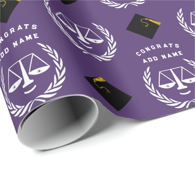 Law School Studenten Gift Wrapping Papper Presentpapper (Rullad Hörn)