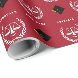 Law School Studenten Gift Wrapping Papper Presentpapper