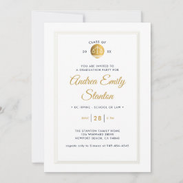 Law School Studenten Guld Scale of Justice Ram Inbjudningar