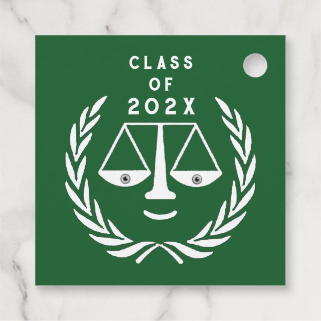 Law School Studenten Lawyer Gåvor Etiketter (Baksida)