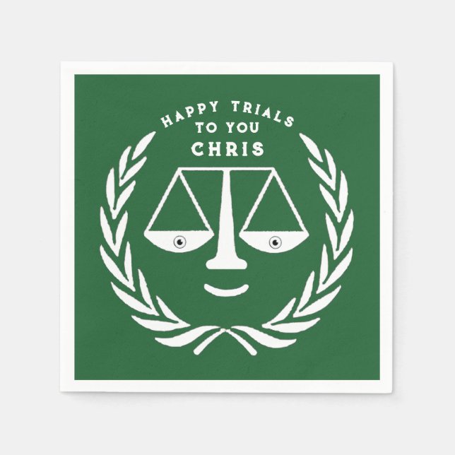 Law School Studenten Lawyer Napkins Pappersservett (Framsidan)