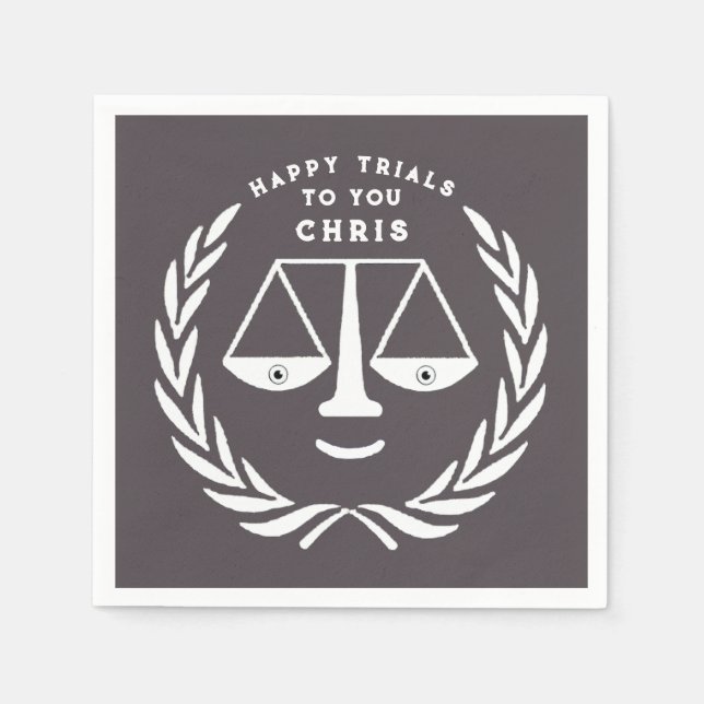 Law School Studenten Lawyer Napkins Pappersservett (Framsidan)