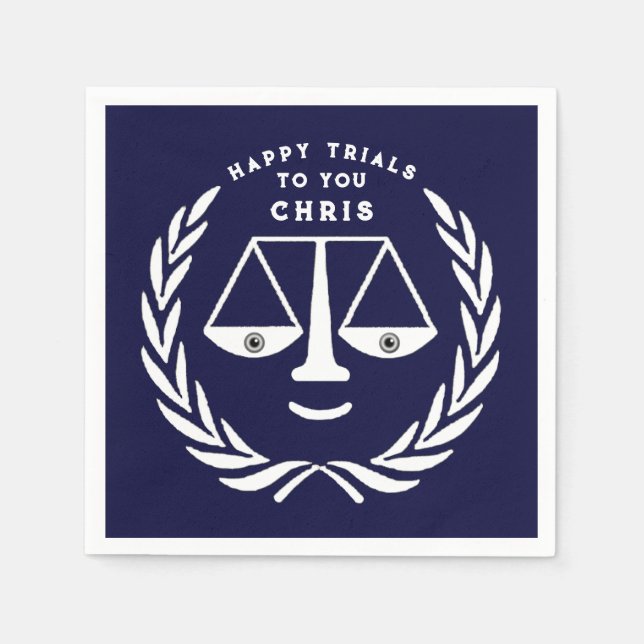 Law School Studenten Lawyer Pappersservett (Framsidan)