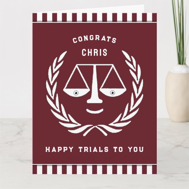 Law School Studenten Personlig Card Kort (Framsida)