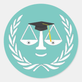 Law School Studenten Runt Klistermärke
