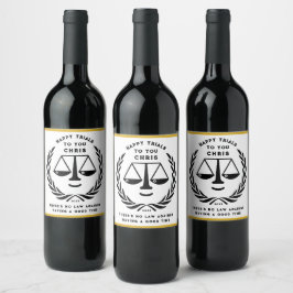 Law School Studentfest Gift Vin-etikett Vinflaska Etikett