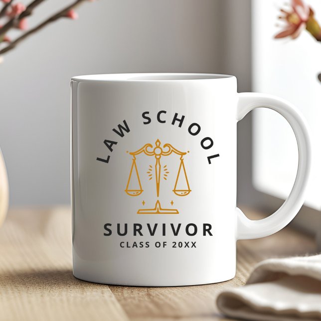 Law School Survivor Funny Student Kaffemugg (Skapare uppladdad)