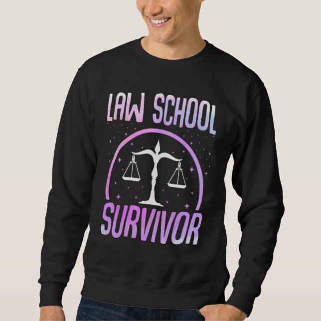 Law School Survivor - Lag-Student - Lag-stiftelsen Lång Ärmad Tröja (Framsida)