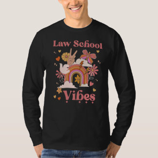 Law School Vibes Lawyer Groovy Retro Girl Boho Rai T Shirt