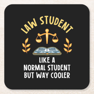 Law Student Way Cooler Underlägg Papper Kvadrat