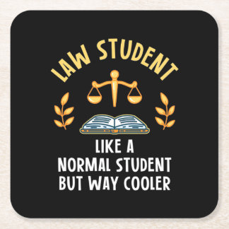 Law Student Way Cooler Underlägg Papper Kvadrat
