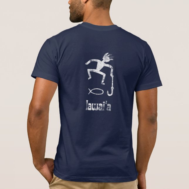 Lawai'a (fiskare) Pertroglyph skjorta Tee Shirt (Baksida)