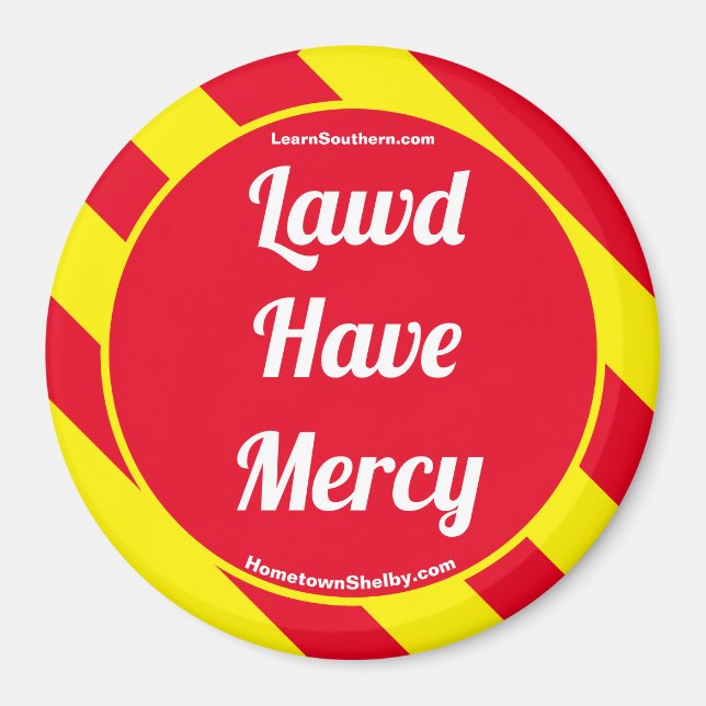 Lawd have Mercy Red/Gult Magnet (Framsidan)