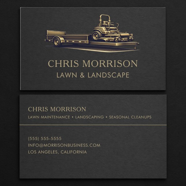Lawn and Landscape Mower Business Card Visitkort (Skapare uppladdad)