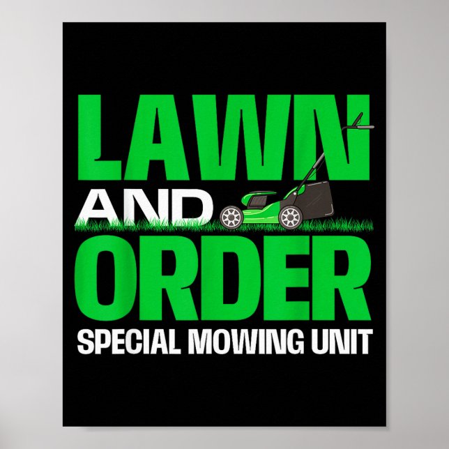 Lawn And Order Special Mowing Unit - Lawn Mower Ga Poster (Framsidan)