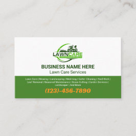 Lawn Care & Landscaping Services Logo Grass  Visitkort