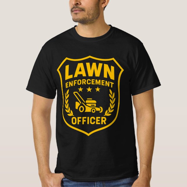 lawn enforcement officer t shirt (Framsida)