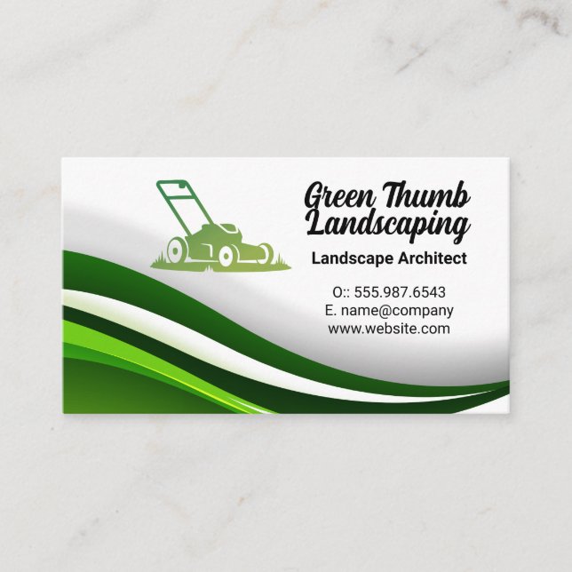 Lawn Mower | Landscaping Architect Visitkort (Framsida)