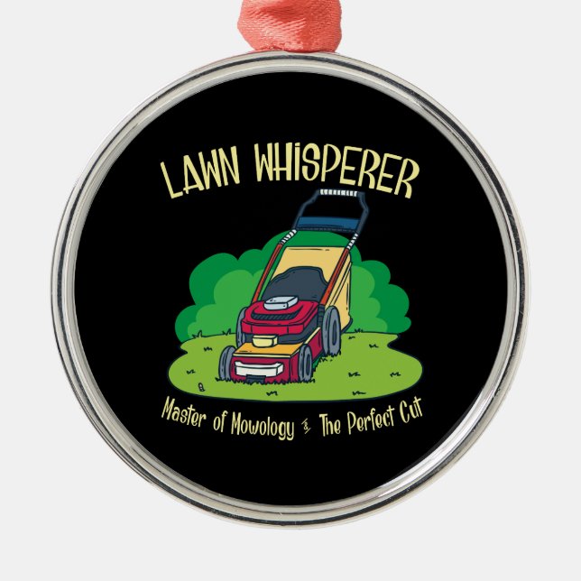 Lawn Mower - Lawn Whisperer Julgransprydnad Metall (Framsidan)