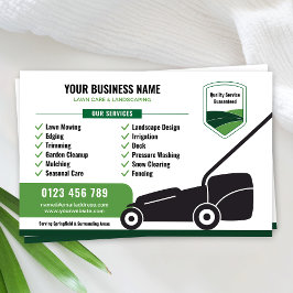 Lawn Mowing & Landscaping Business Marketing Flygblad