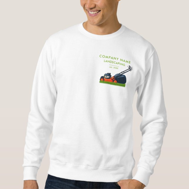 Lawn Mowing Landscaping Garden Lawn Care Lång Ärmad Tröja (Framsida)