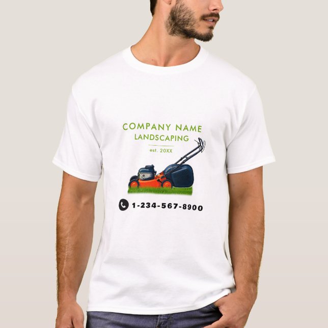 Lawn Mowing Landscaping Garden Lawn Care T Shirt (Framsida)